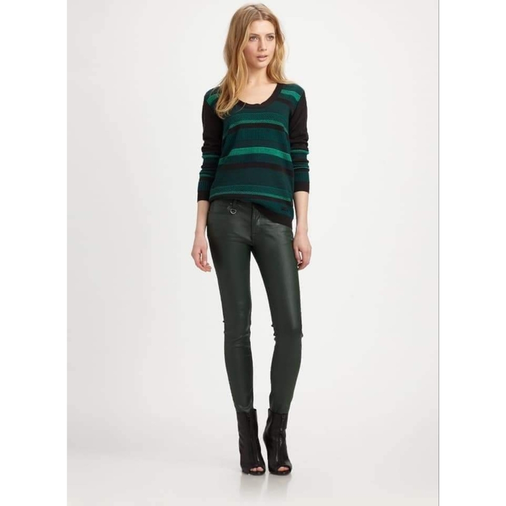 Burberry Brit Westbourne Skinny Ankle Coated Jeans in Oregano
